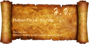 Haberfeld Virág névjegykártya